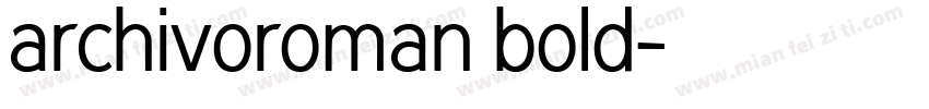 archivoroman bold字体转换